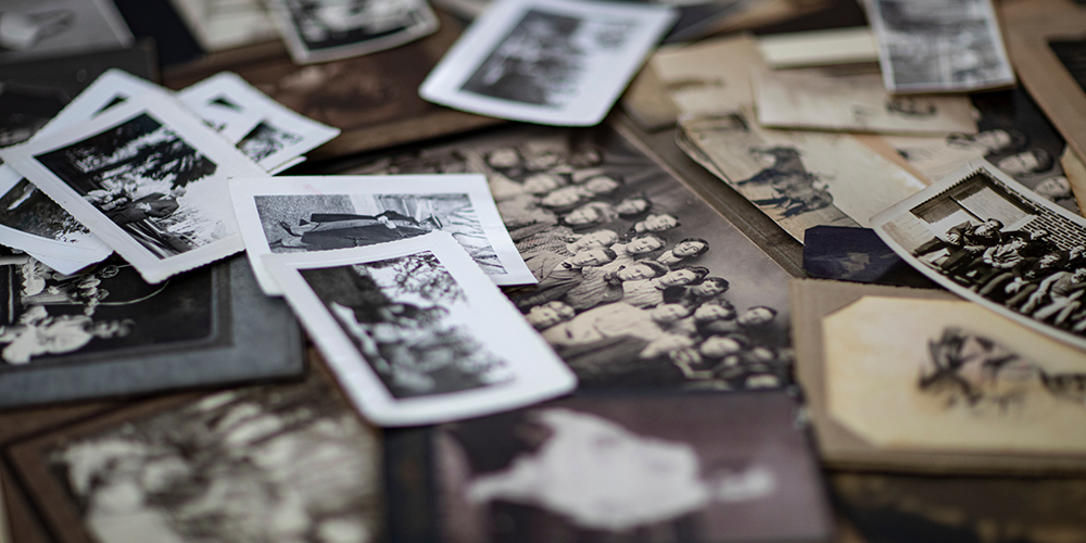 Various Old Photographs arranged together