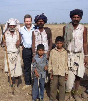 Professor John Morton in the field with pastoralists in Gujarat