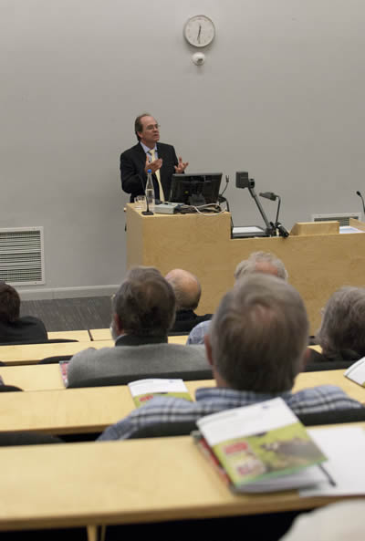 John Colvin giving his Inaugural lecture