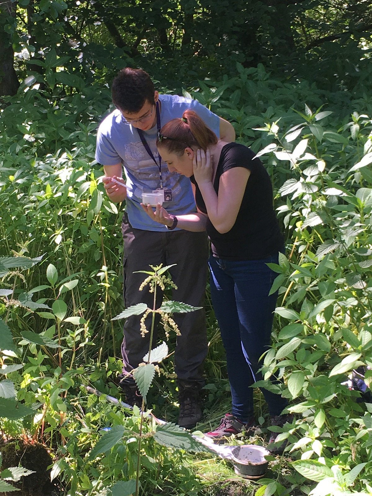 Katie James and Anthony Abbott on a fieldtrip 