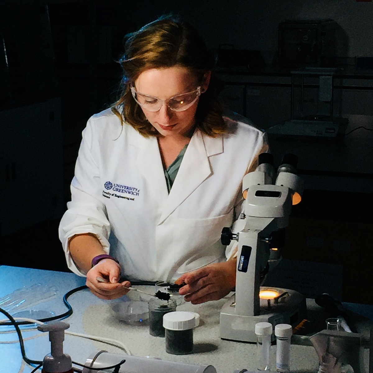 Katie James in laboratory 1200 pixels