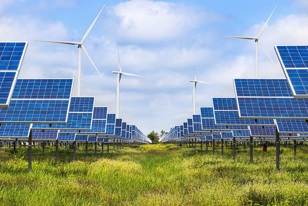 Solar and wind AdobeStock 116876919