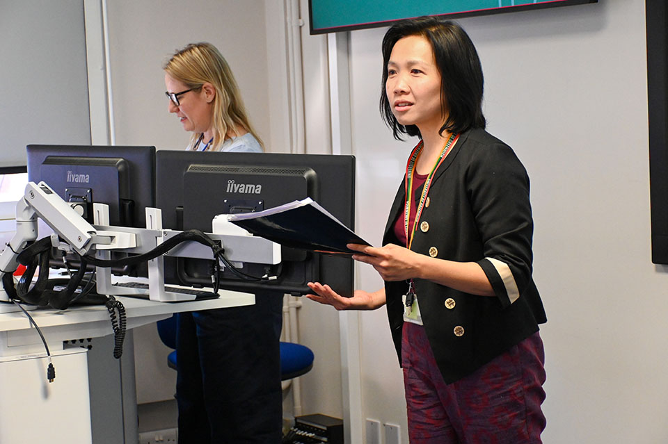 Dr June Po (right) and Dr Lora Forsythe (left) presented highlights of a major report developed by NRI, FAO and AWARD